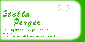 stella perger business card